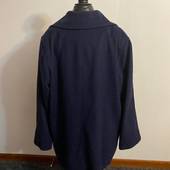 Jessica London Navy Blue wool mixed coat, size 14T - Picture 2 of 3